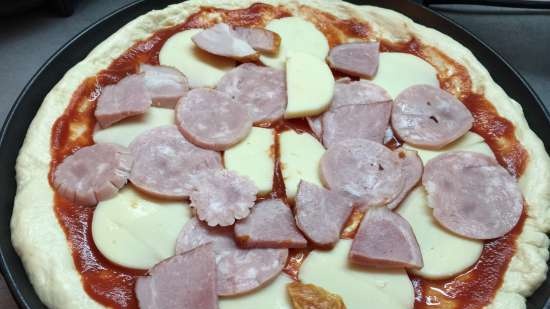 Pizza Classic uz plānas garozas (Tristar PZ-2881 daudzkrāsns)