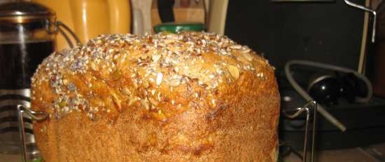 Wheat-rye bread in a bread maker (our family-proven recipe)