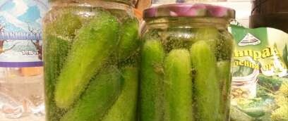 Cucumbers and tomatoes, canned in sparkling water