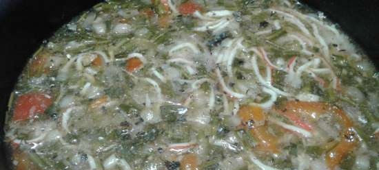 Hermetisert fiskesuppe med krabnnudler