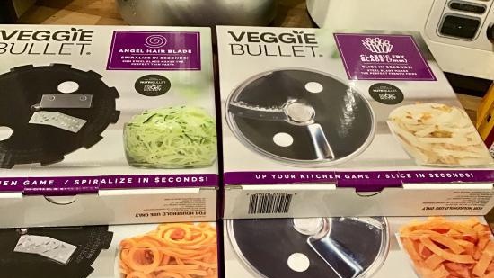 Veggie bullet 3 i 1: spiralizer, grønnsaksskjærer, skiver