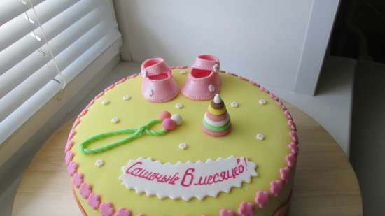 Cakes for birth, baptism, year (not numbers)