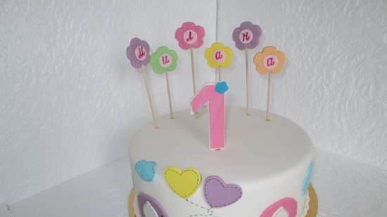 Cakes for birth, baptism, year (not numbers)