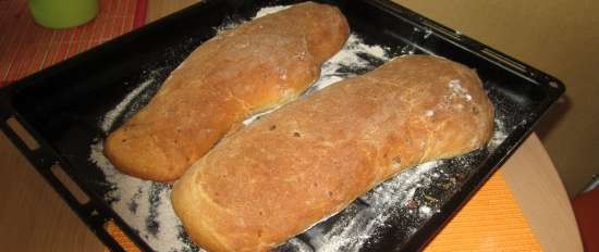 Ciabatta (mīcīšana maizes mašīnā)