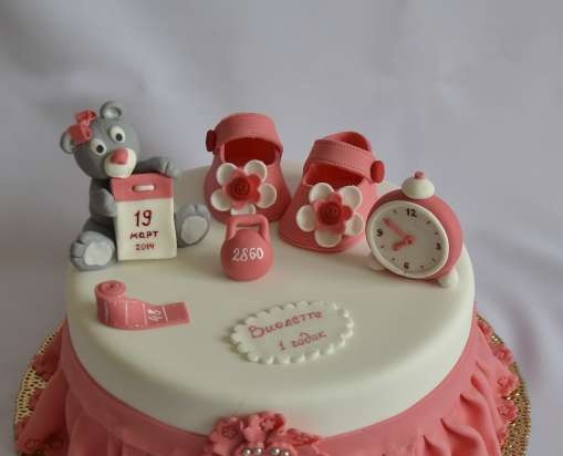 Cakes for birth, baptism, year (not numbers)