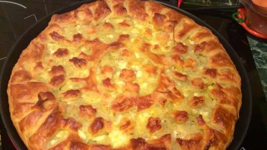 Pie with cabbage and egg (Pizzepech Princesses and Jamie Oliver HomeCooker Philips HR1050 / 90)