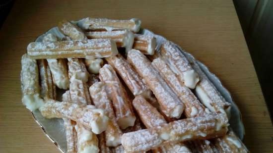 Eclairs Churros med ostemasse (i Churrosmaker Princess 132401)