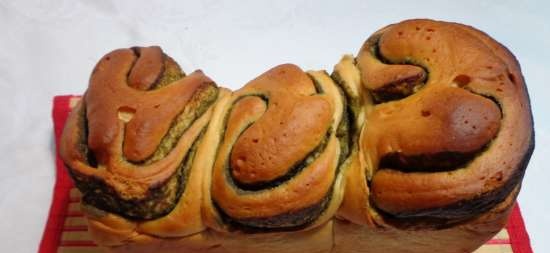 Marmor Brioche Brioche med Matcha grønn te