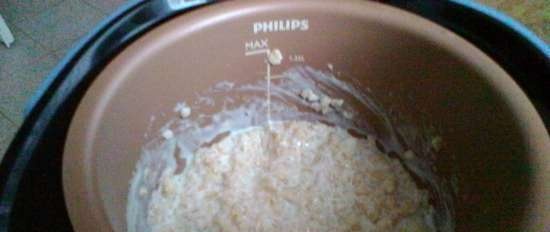 Havre flager Hercules med melk i en multikoker Philips 3060