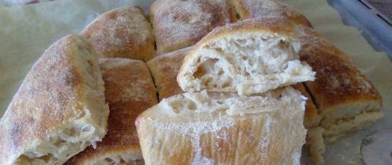 Ciabatta raudzēta ar 50% mitruma