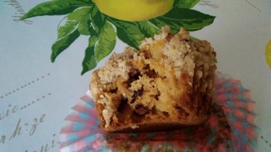 Gresskar muffins med hasselnøtt streusel