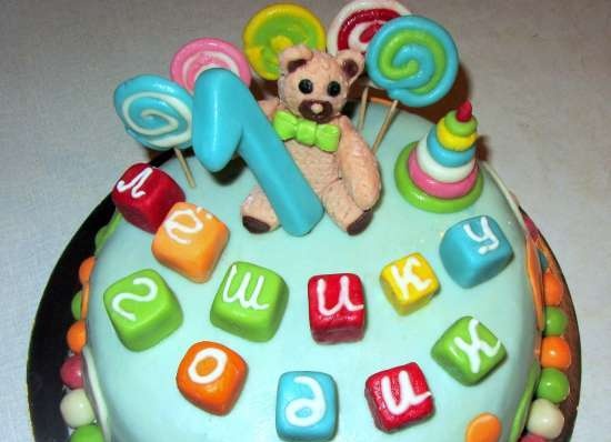 Cakes for birth, baptism, year (not numbers)