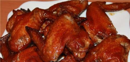 Chicken wings in honey and soy sauce