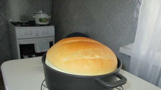 Wheat bread on old dough dough (oven)