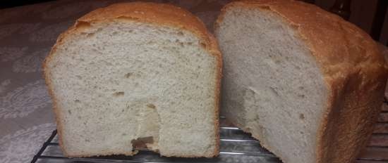 Daily white bread with live / pressed yeast in a Panasonic SD-2500 bread maker