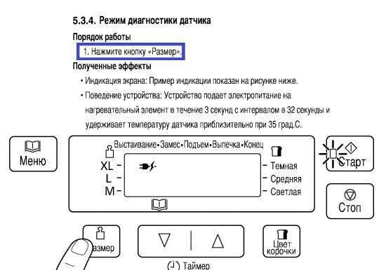 Silts testa pieaugums apkalpošanas režīmā Panasonic SD-2501