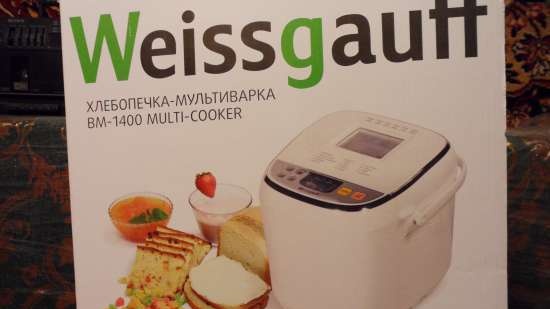 Weissgauff BM-1400 daudzplīts. Sūkļa maize