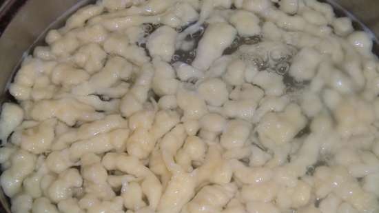 Spaetzle (Spetzle). יסודות בישול.