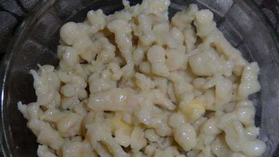 Spaetzle (Spetzle). יסודות בישול.