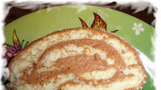 Biscuit roll on boiling water