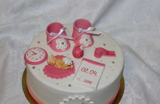 Cakes for birth, baptism, year (not numbers)