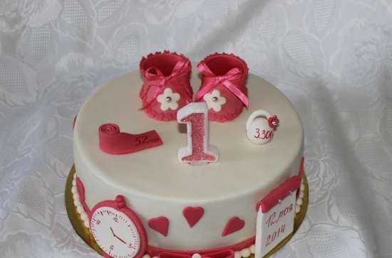 Cakes for birth, baptism, year (not numbers)