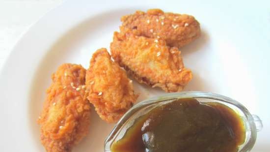 Chicken wings a la KFC with Teriyaki sauce