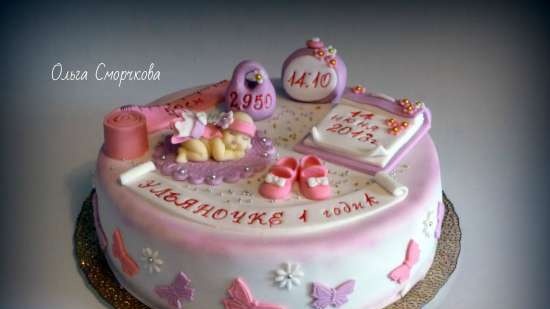 Cakes for birth, baptism, year (not numbers)