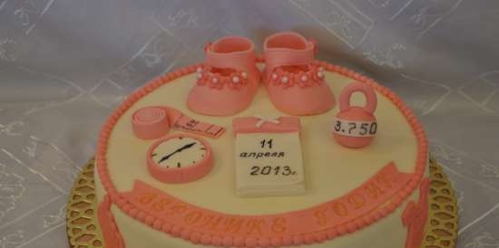 Cakes for birth, baptism, year (not numbers)