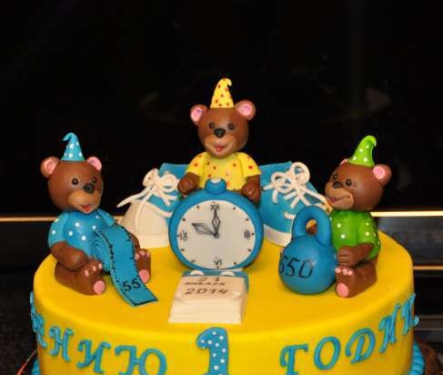 Cakes for birth, baptism, year (not numbers)