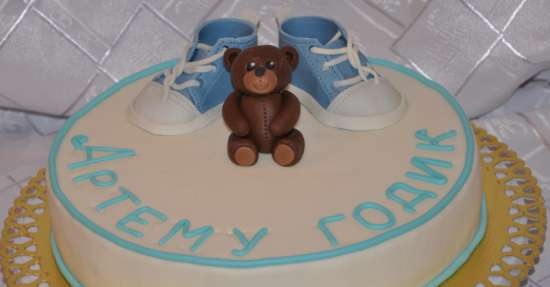 Cakes for birth, baptism, year (not numbers)