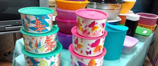 Plastfat Tupperware - anmeldelser