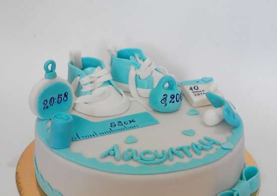 Cakes for birth, baptism, year (not numbers)