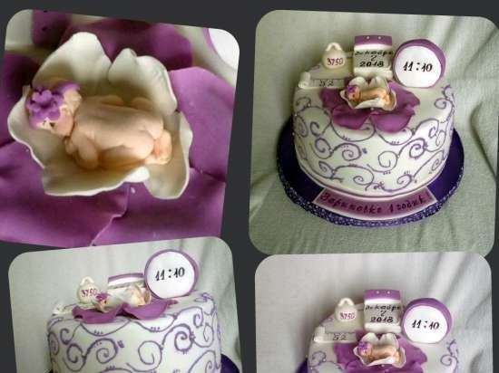 Cakes for birth, baptism, year (not numbers)