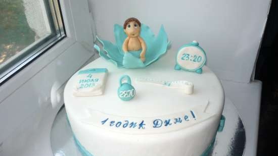 Cakes for birth, baptism, year (not numbers)