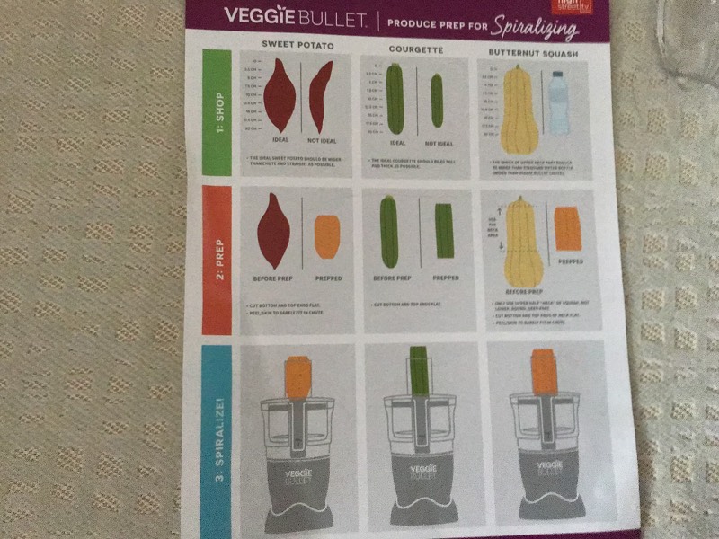 Veggie bullet 3 in 1: spiralizators, dārzeņu griezējs, sagriezējs