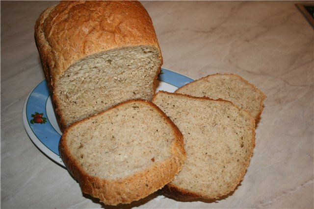 Brød med parmesan, tørre urter og kli