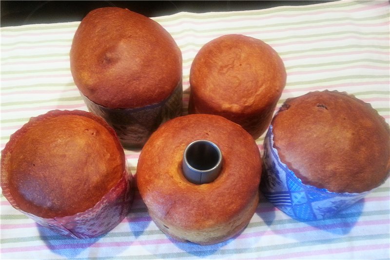 Kulich ar Myasoedovskaya krāsnī (meistarklase)