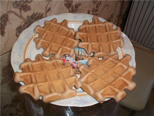 Sjokolade shortbread cookies i et vaffeljern