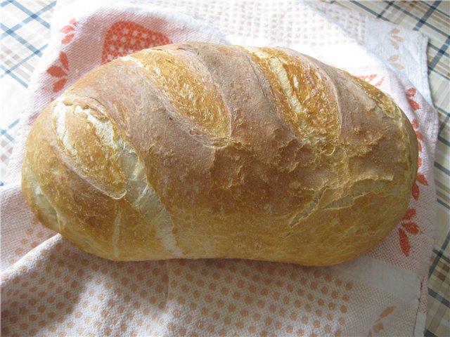 Cuban bread (in the oven)