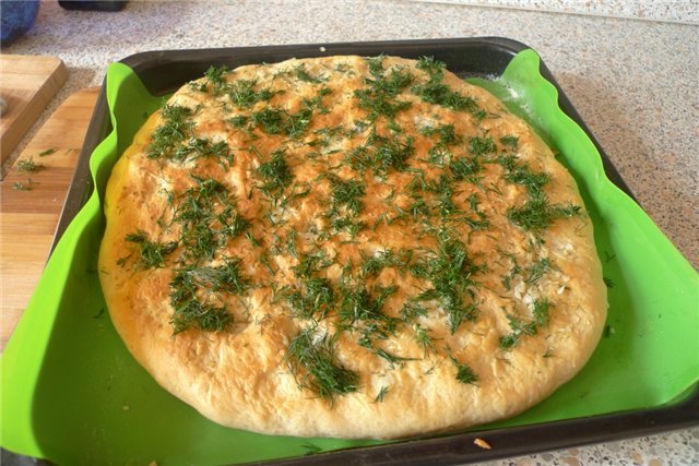 Focaccia potet med løk