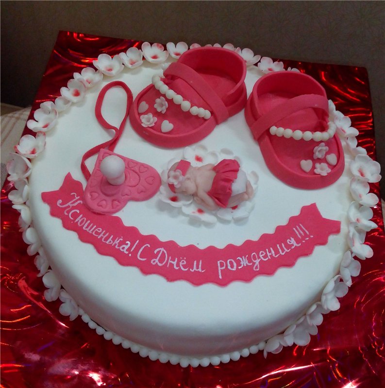 Cakes for birth, baptism, year (not numbers)