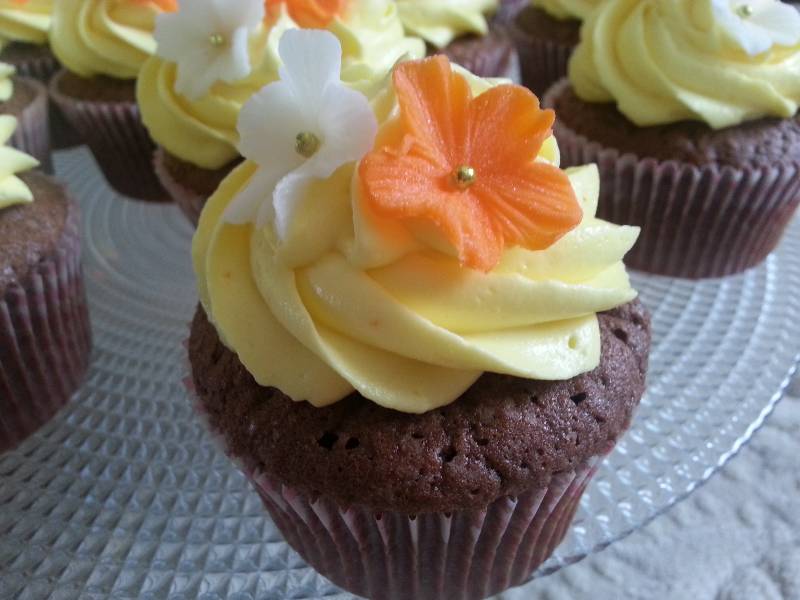 Oranžas cupcakes