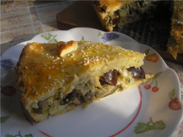 Siera pīrāgs ar baklažāniem (Balkānu)