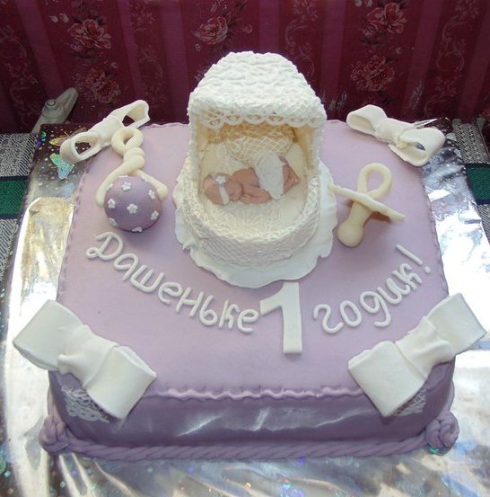 Cakes for birth, baptism, year (not numbers)