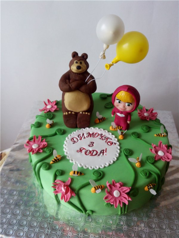 Bánh dựa trên phim hoạt hình Masha and the Bear