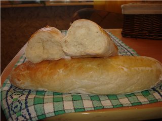 Franču bagete uz vecās mīklas / Baguette de pate fermentee (krāsns)