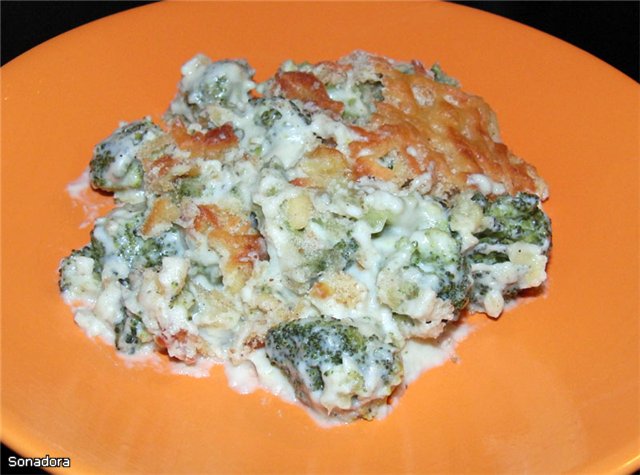 Brokoļu gratin