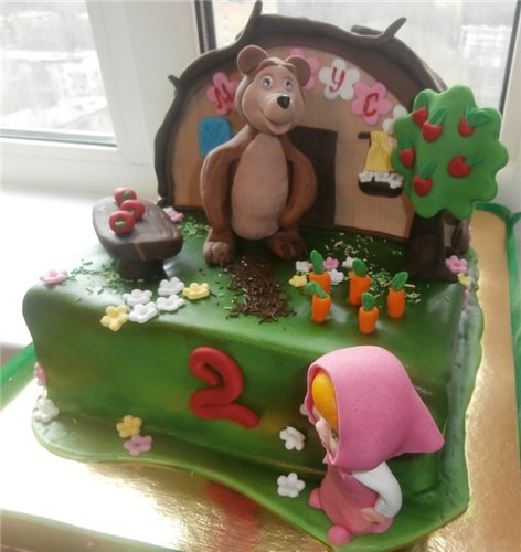 Bánh dựa trên phim hoạt hình Masha and the Bear