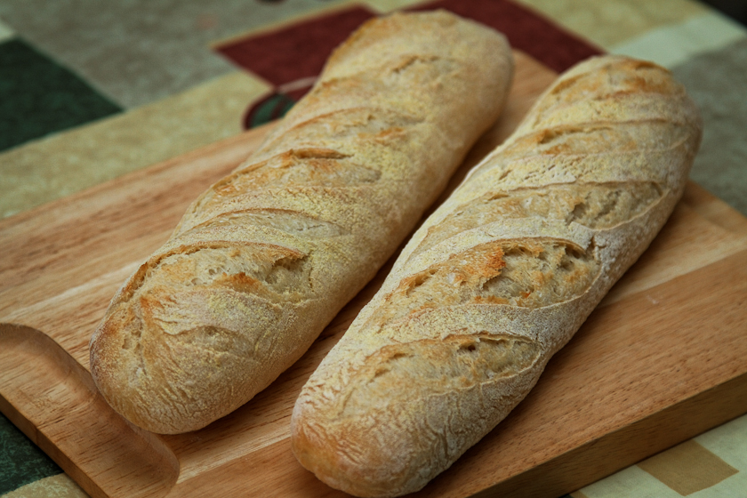 Franču bagete uz vecās mīklas / Baguette de pate fermentee (krāsns)